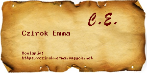Czirok Emma névjegykártya